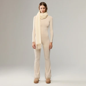 Beżowy kombinezon ULTRAFLEX z długim rękawem i spodniami typu dzwony House