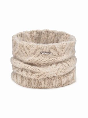 Beżowy komin damski z wełną merino Olsen