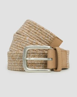 Beżowy Pasek Męski Alberto Cotton Braided