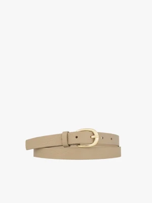 Beżowy pasek ze skóry licowej Ryłko