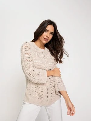 Beżowy sweter damski Henny - Designer Choice Olsen