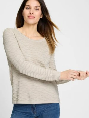 Beżowy sweter damski Henny z fakturą – Neo Comfort Olsen