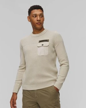 Beżowy Sweter Męski Aeronautica Militare