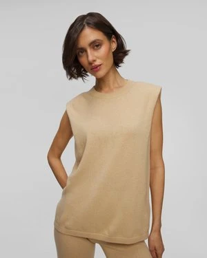 Beżowy Sweter Wełniany Damski Allude