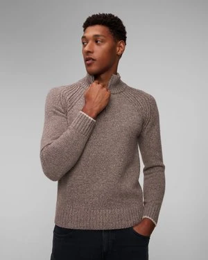 Beżowy Sweter Z Wełny I Kaszmiru Męski Paul&shark Zipped Paul and Shark