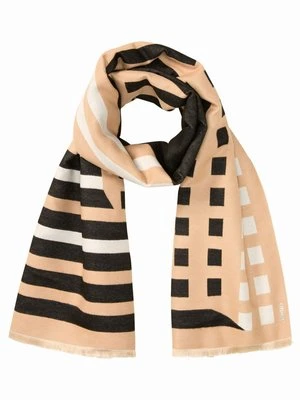 Beżowy szal damski z geometrycznym wzorem – Urban Wild Olsen