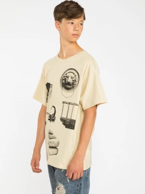 Beżowy t-shirt antique Reporter Young