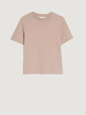 Beżowy t-shirt basic Greenpoint