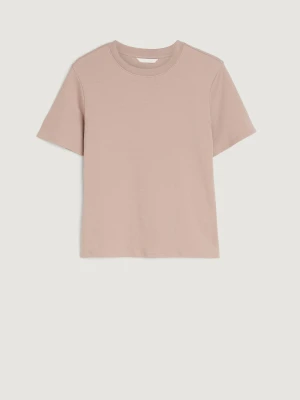 Beżowy t-shirt basic Greenpoint