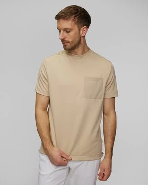Beżowy T-shirt męski Hugo Boss P-Taut