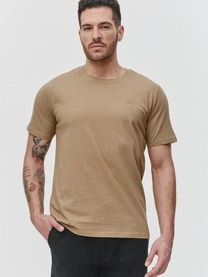 BEŻOWY T-SHIRT MĘSKI SIM DARK BEIGE PAWO