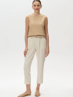 Beżowy top ażurowy Greenpoint