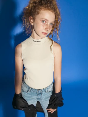 Beżowy top ze stójką BLOOM Reporter