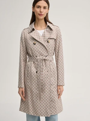 Beżowy trencz z motywem chabru Joop