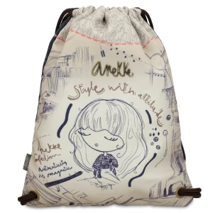 Beżowy Worek Anekke Stylowe Plecak Damski