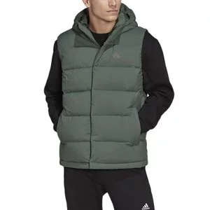 Bezrękawnik adidas Helionic Hooded Down Vest HG6274 - zielony