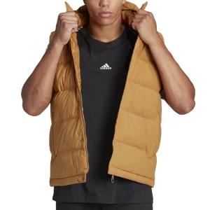 Bezrękawnik adidas Helionic Hooded Down Vest HG6275 - brązowy