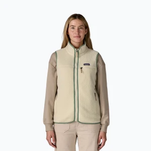 Bezrękawnik damski Patagonia Retro Pile natural w/ellwood green