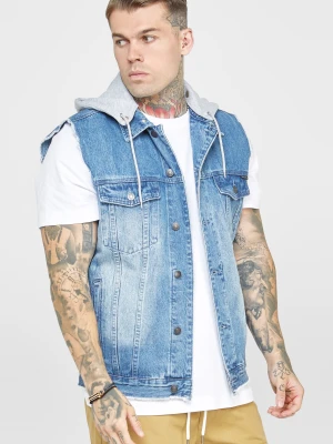 SikSilk Męska Kamizelka Rinse & Denim