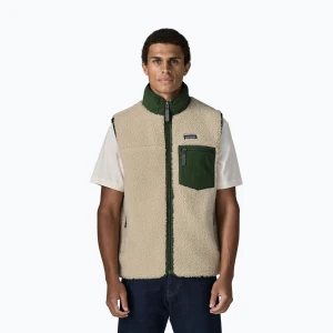Bezrękawnik męski Patagonia Classic Retro-X dark natural w / treeline green Beżowy