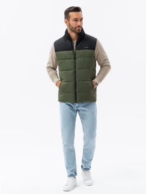 Bezrękawnik męski pikowany - khaki V6 V36
 -                                    L/XL Ombre