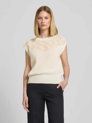 Bezrękawnik o kroju loose fit z dodatkiem wełny model „FERNASETTA” Boss Orange