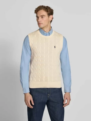 Bezrękawnik o kroju regular fit z czystej bawełny Polo Ralph Lauren Złamany biały
