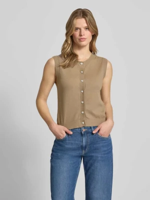 Bezrękawnik o kroju regular fit z mieszanki wiskozy model 'ORINA' Pieces