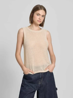 Bezrękawnik o kroju regular fit ze zrolowanym brzegiem model ‘SUNNY’ Only