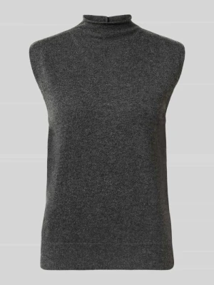 Bezrękawnik o kroju relaxed fit z mieszanki wełny i kaszmiru MM By Max Mara Antracytowy