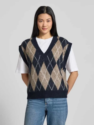 Bezrękawnik z dekoltem w serek model ‘Grsargyle’ FREE/QUENT