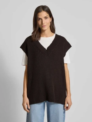 Bezrękawnik o luźnym kroju z dodatkiem wełny model ‘NOLA’ VILLA SOPHIE