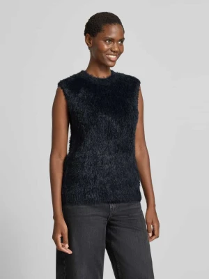 Bezrękawnik z efektownej przędzy z okrągłym dekoltem Christian Berg Woman