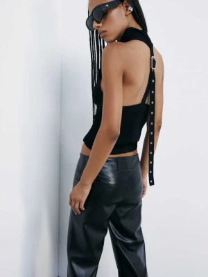 Bezrękawnik z golfem z dzianiny PATRIZIA PEPE