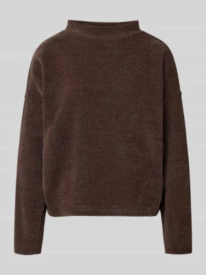 Bezrękawnik z kołnierzem typu mock neck model 'Gemse' Opus Średniobrązowy
