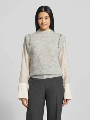 Bezrękawnik z obszyciem ozdobnymi kamieniami model ‘IBRA’ Copenhagen Muse