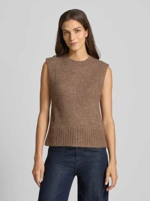 Bezrękawnik z prążkowanymi wykończeniami model ‘Pucku’ Opus