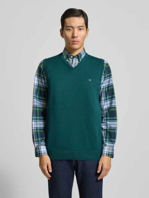 Bezrękawnik z wyhaftowanym logo Christian Berg Men