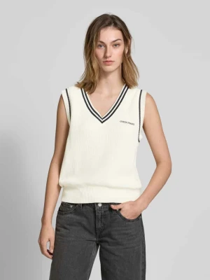 Bezrękawnik z wyhaftowanym logo Guess Jeans