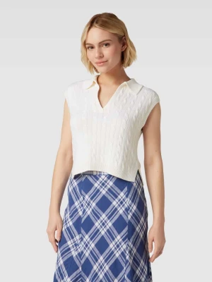 Bezrękawnik ze ściegiem warkoczowym Polo Ralph Lauren