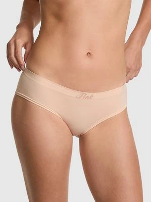 Bezszwowe majtki hiphugger PINK Victoria's Secret Beżowy