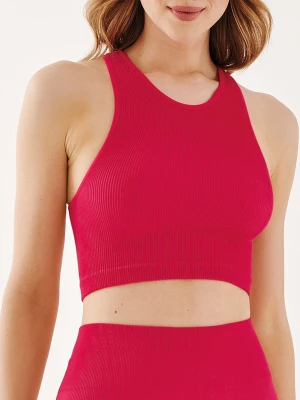 Bezszwowy top damski z dekoltem halter Rib Gabriella