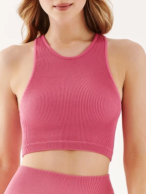 Bezszwowy top damski z dekoltem halter Rib Gabriella