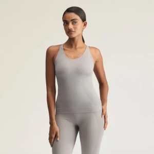 Bezszwowy top na ramiączkach do jogi adidas by Stella McCartney Dove Grey