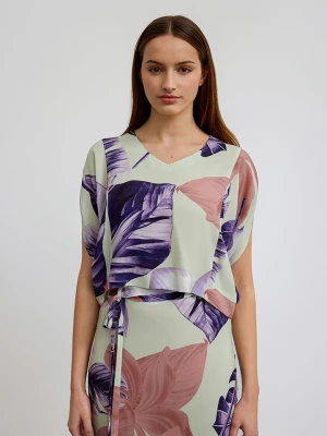BGN Bluzka w kolorze miętowo-fioletowym rozmiar: 40