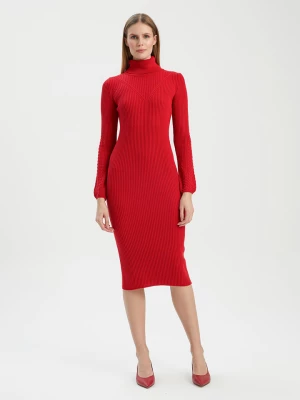 BGN Dzianinowa sukienka w kolorze czerwonym rozmiar: 36