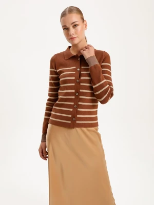 BGN Kardigan w kolorze jasnobrązowo-beżowym rozmiar: 38