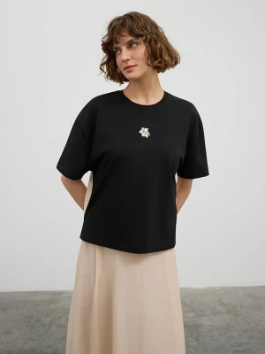 BGN Koszulka w kolorze czarno-beżowym rozmiar: 36