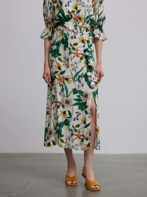 BGN Spódnica w kolorze biało-zielonym rozmiar: 36