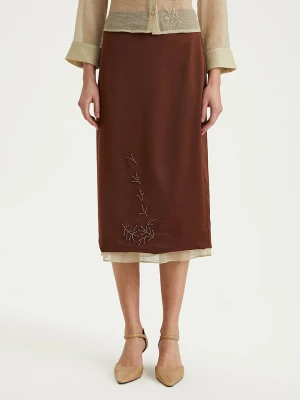 BGN Spódnica w kolorze brązowym rozmiar: 34